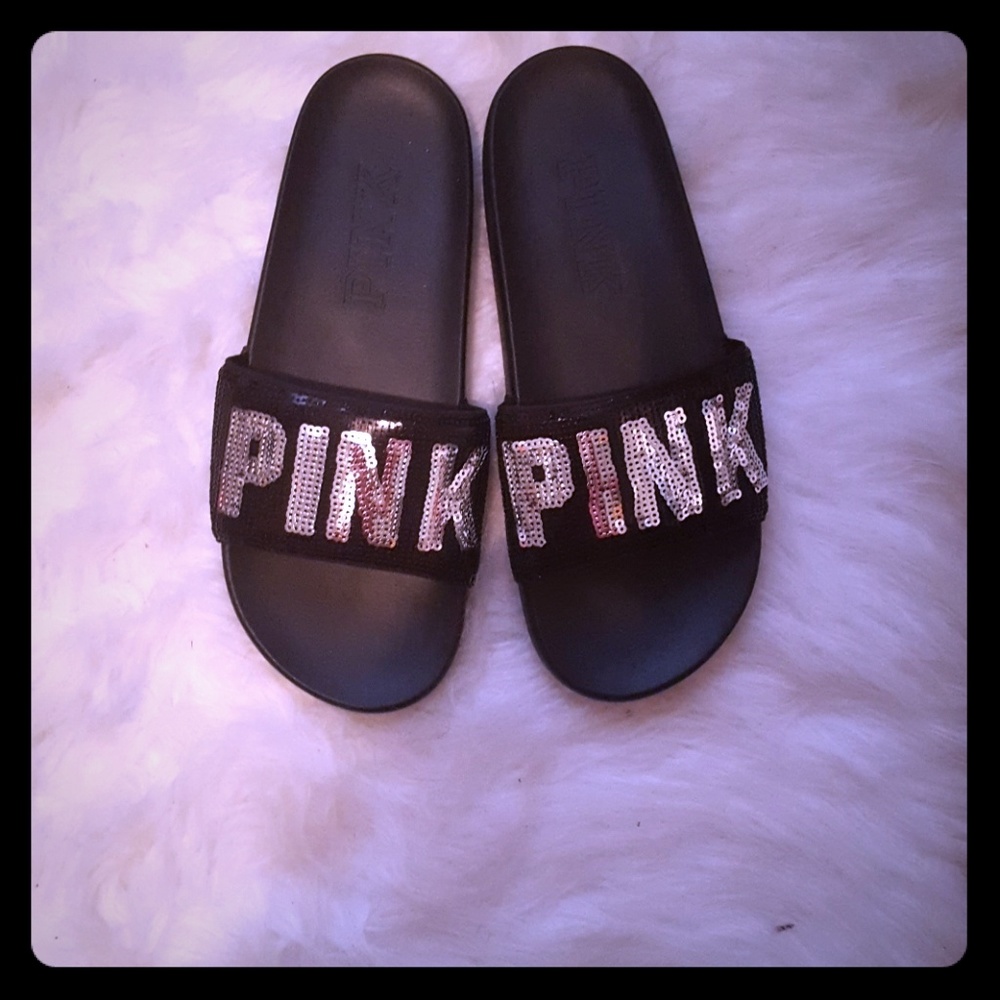 NEW!! Holiday Sale!Bling Pink Slides(Hard to find)